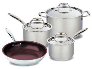 Meyer Accolade Stainless Steel Cookware Set, 7-Piece, Made in Canada
