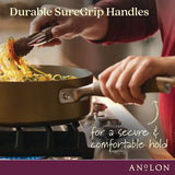 Anolon Advanced Home Hard-Anodized Nonstick Cookware Set, 11-Piece, Bronze