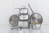 Meyer Nouvelle Stainless Steel 10-Piece Set, Made in Canada with BONUS mini recipe book