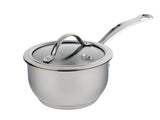 Meyer Nouvelle Stainless Steel 1.1L Saucepan with tempered glass lid, Made in Canada