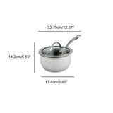 Meyer Nouvelle Stainless Steel 1.5L Saucepan with tempered glass lid, Made in Canada