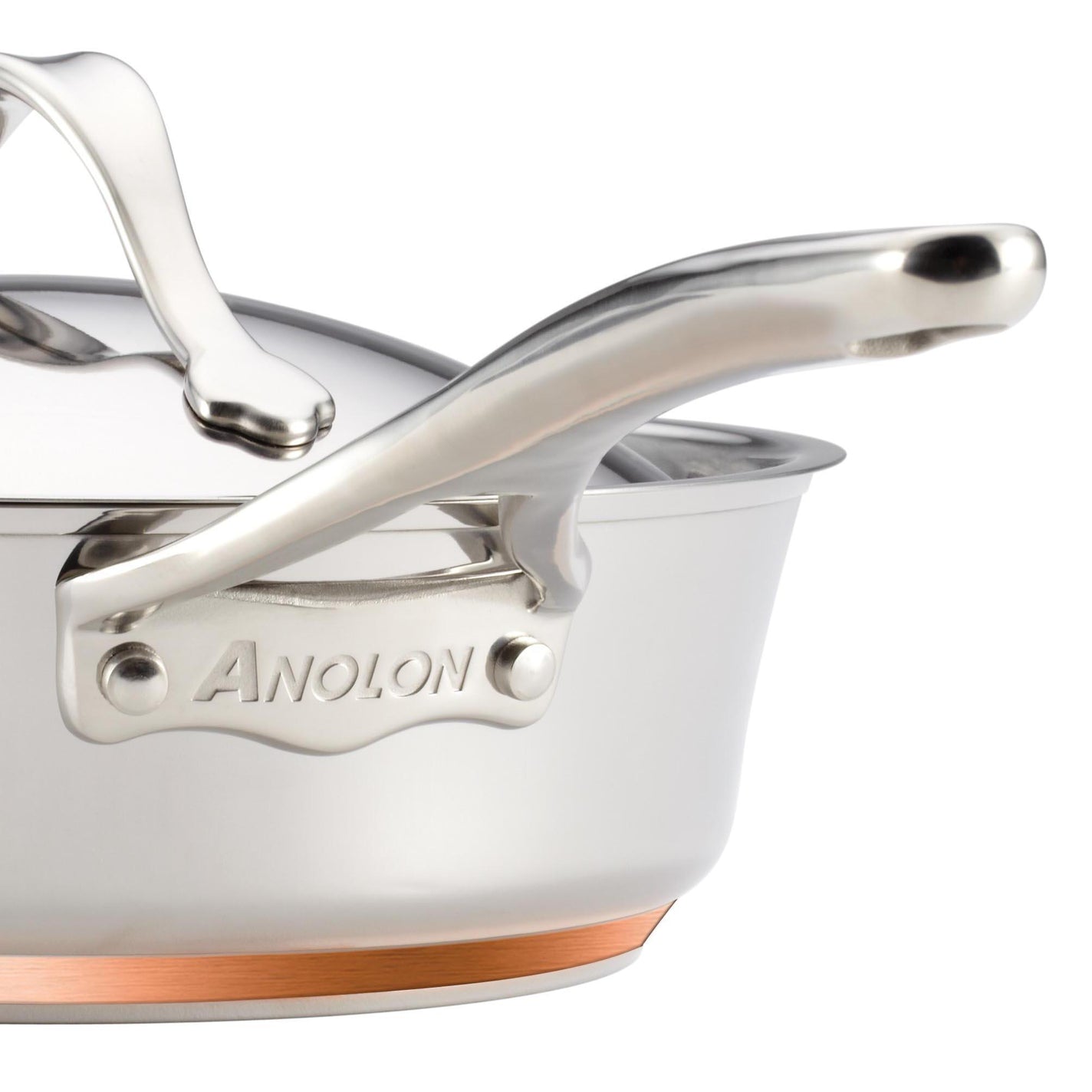 Anolon Nouvelle Copper 10pc Set Stainless Steel 5-ply copper base – Meyer  Canada