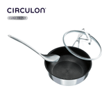 Circulon Clad Stainless Steel Chef Pan and Utensil Set with Hybrid SteelShield and Nonstick Technology, 3-Piece, Silver
