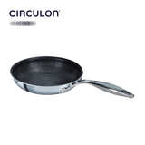 Circulon Clad Stainless Steel Frying Pan with Hybrid SteelShield and Nonstick Technology, 12.5-Inch, Silver